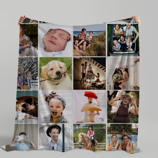 Stijlvolle 20 Foto Collage Knus Fleece Deken