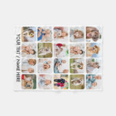 Stijlvolle 20 fotocollage gepersonaliseerde Afbeel Fleece Deken (Voorkant (Horizontaal))