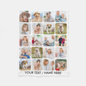 Stijlvolle 20 fotocollage gepersonaliseerde Afbeel Fleece Deken (Voorkant)