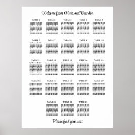 Stijlvolle 23 Tafel Trouwstoelindeling Poster