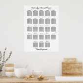 Stijlvolle 23 Tafel Trouwstoelindeling Poster (Keuken)