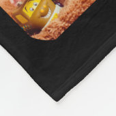 Stijlvolle 24 fotocollage zwart fleece deken (Hoek)