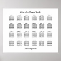 Stijlvolle 24 tafel trouwzaal zitplaats poster