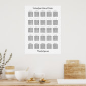Stijlvolle 25 Tafel Trouwstoelindeling Poster (Keuken)