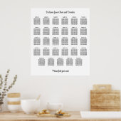 Stijlvolle 29 Tafel Trouwstoelindeling Poster (Keuken)