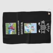 Stijlvolle 2 foto beste papa door par golfhanddoek (Horizontaal)