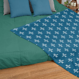 Stijlvolle 2-letterige monogrammen gestempeld allo fleece deken