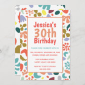 Stijlvolle 30e verjaardag aangepaste naam Details Kaart (Voorkant / Achterkant)