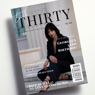 Stijlvolle 30e verjaardag Custom Photo Magazine Ho Kaart