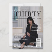 Stijlvolle 30e verjaardag Custom Photo Magazine Ho Kaart (Voorkant)