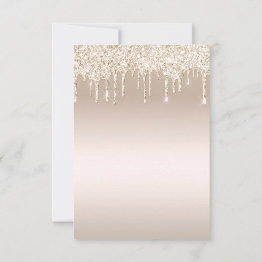 Stijlvolle 30e verjaardag goud druppelen glitters kaart (Achterkant)