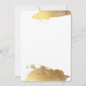 STIJLVOLLE 30E verjaardag UITNODIGEN faux gouden p Kaart (Achterkant)