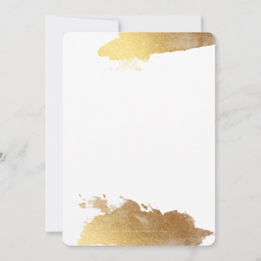 STIJLVOLLE 30E verjaardag UITNODIGEN faux gouden p Kaart (Achterkant)