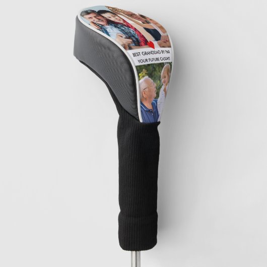 Stijlvolle 3 foto Beste Grandad door Par Golfheadcover (Schuin)