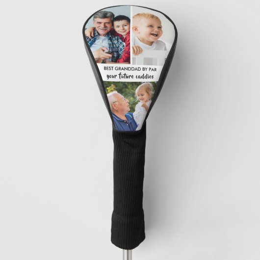 Stijlvolle 3 foto Beste Grandad door Par Golfheadcover (Voorkant)