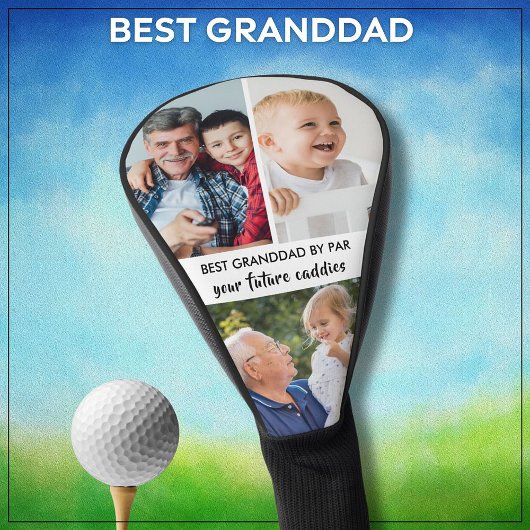 Stijlvolle 3 foto Beste Grandad door Par Golfheadcover