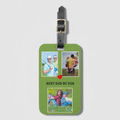 Stijlvolle 3 foto beste papa door par bagagelabel (Voorkant (verticaal))