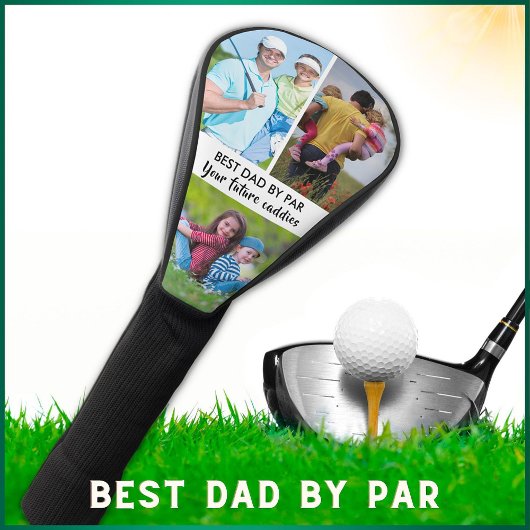 Stijlvolle 3 foto beste papa door par golfheadcover