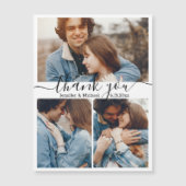 Stijlvolle 3 foto's collage bruiloft dank u magnee (Voorkant)