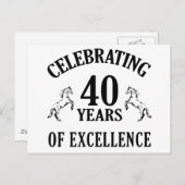 Stijlvolle 40e verjaardag cadeauideeën briefkaart (Voorkant / Achterkant)