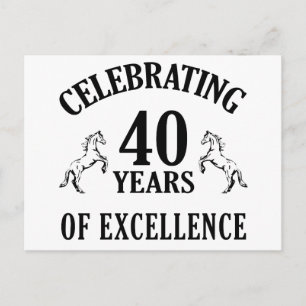 Stijlvolle 40e verjaardag cadeauideeën briefkaart