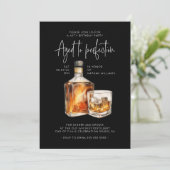 Stijlvolle 40e verjaardag Invite Man - Whiskey The Kaart (Staand voorkant)