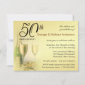 Stijlvolle 50e Jubileum feestuitnodigingen Kaart (Voorkant)