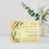 Stijlvolle 50e Jubileum feestuitnodigingen Kaart (Staand voorkant)