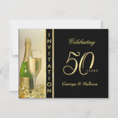 Stijlvolle 50e Jubileum feestuitnodigingen Kaart (Achterkant)