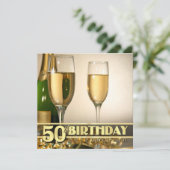 Stijlvolle 50e verjaardag feestdagen - Formele Kaart (Staand voorkant)