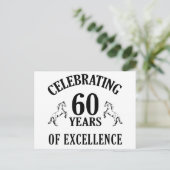 Stijlvolle 60e verjaardag cadeauideeën briefkaart (Staand voorkant)