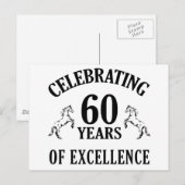 Stijlvolle 60e verjaardag cadeauideeën briefkaart (Voorkant / Achterkant)