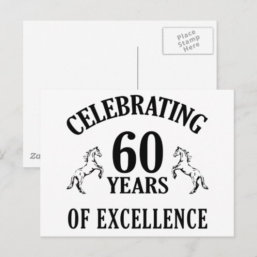 Stijlvolle 60e verjaardag cadeauideeën briefkaart (Voorkant / Achterkant)