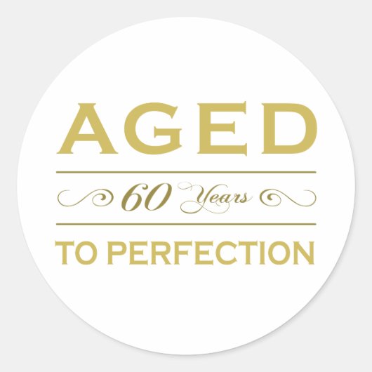 Stijlvolle 60e verjaardag cadeautjes ronde sticker (Voorkant)