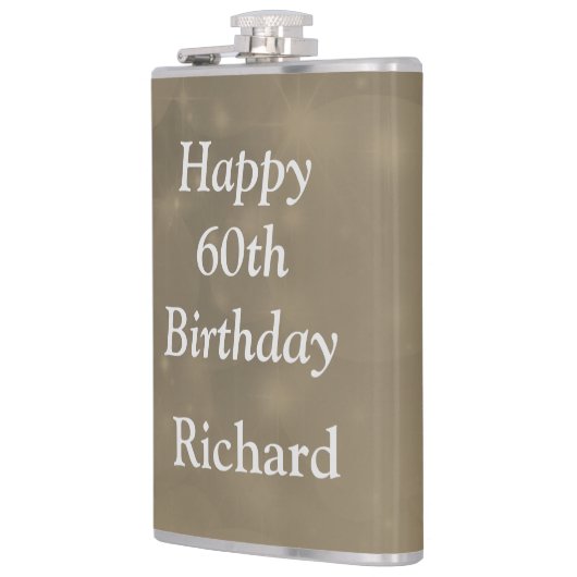 Stijlvolle 60e verjaardag heupfles (Links)