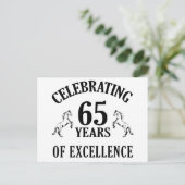 Stijlvolle 65e verjaardag cadeauideeën briefkaart (Staand voorkant)