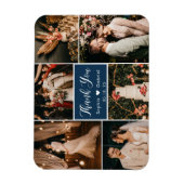 Stijlvolle 6 foto Collage Weddenschap Bedankt Magn Magneet (Verticaal)