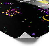 Stijlvolle 70e verjaardag zwart goud poster (Hoek)