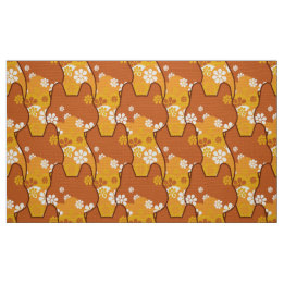 stijlvolle 70s retro mod fabric - Kat kitten Stof