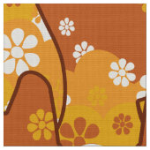 stijlvolle 70s retro mod fabric - Kat kitten Stof (Close Up)