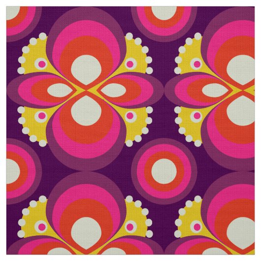 stijlvolle 70s retro mod fabric stof (Swatch)