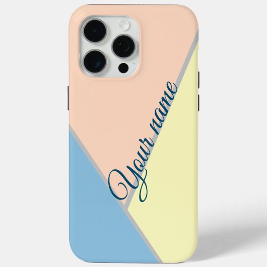 Stijlvolle 80s  kleurenblok Aangepaste naam Case-Mate iPhone Case (Achterkant)