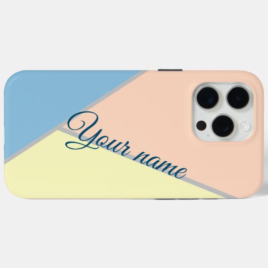 Stijlvolle 80s  kleurenblok Aangepaste naam Case-Mate iPhone Case (Achterkant (horizontaal))