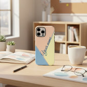 Stijlvolle 80s  kleurenblok Aangepaste naam Case-Mate iPhone Case