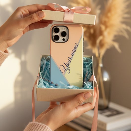 Stijlvolle 80s  kleurenblok Aangepaste naam Case-Mate iPhone Case