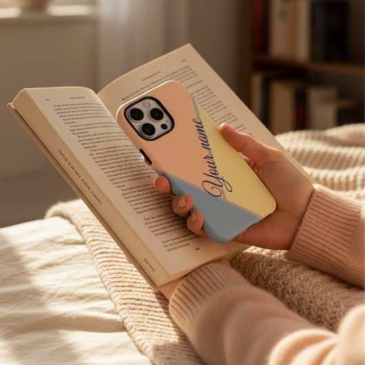 Stijlvolle 80s  kleurenblok Aangepaste naam Case-Mate iPhone Case