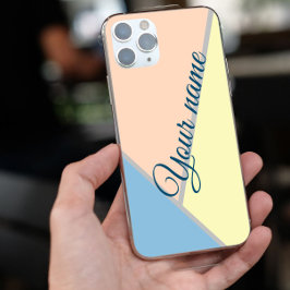 Stijlvolle 80s kleurenblok Aangepaste naam Case-Mate iPhone Case