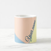 Stijlvolle 80s  kleurenblok Aangepaste naam Koffiemok (Center)