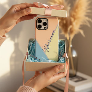 Stijlvolle 80s vintage Kleurblok Aangepaste naam iPhone 16 Pro Max Hoesje
