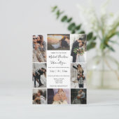 stijlvolle 8 foto ' s collage moderne kerkbruiloft kaart (Staand voorkant)